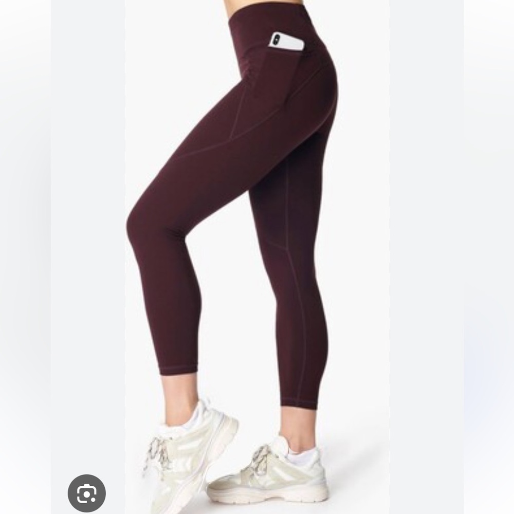 Sweaty Betty Power 7/8 Legging in Black Cherry Purple